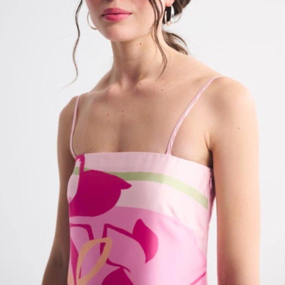 THE A&F JULIA STRAPLESS (OR SPAGHETTI STRAP) SLIP MAXI DRESS - MEDIUM - Picture 2 of 3